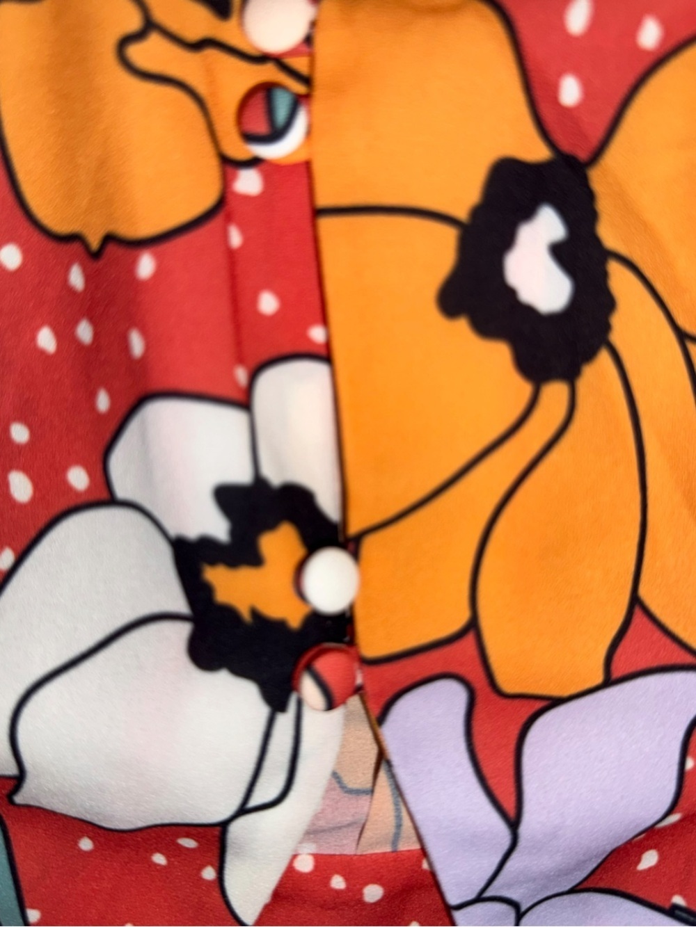 Crosby by Mollie Burch Dopamine Floral Button Front Blouse Balloon Long Sleeves - Picture 8 of 13